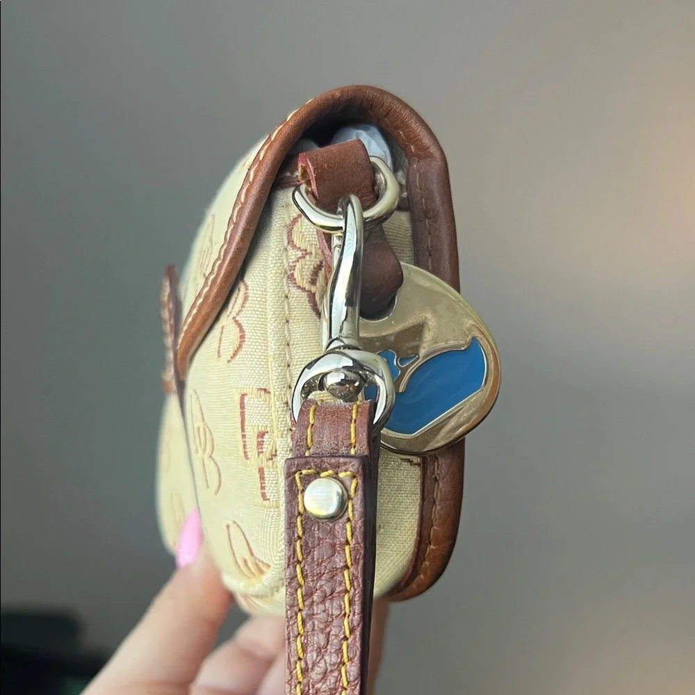 Dooney & Bourke Beige and Brown Monogram Wristlet - Picture 2 of 6
